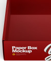 Opened Matte Paper Box Mockup