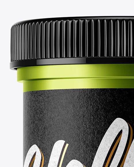 Metallized Plastic Pills Bottle Mockup