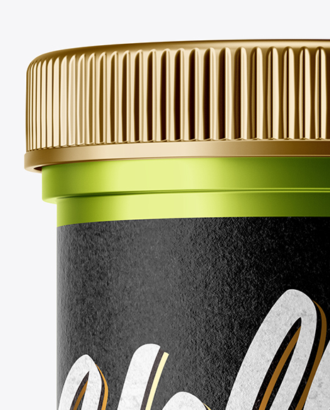 Metallized Plastic Pills Bottle Mockup