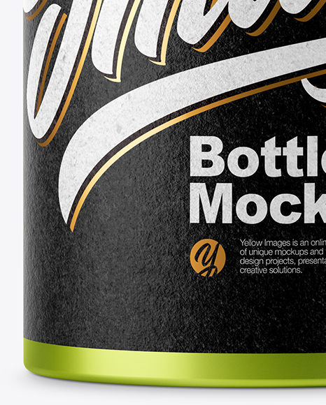 Metallized Plastic Pills Bottle Mockup