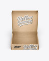 Opened Kraft Paper Box Mockup