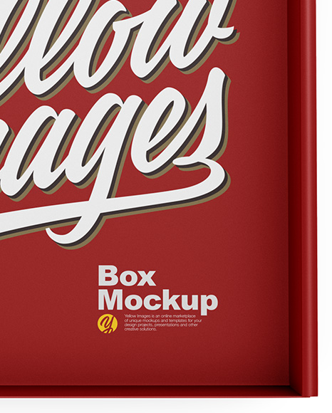 Opened Matte Paper Box Mockup