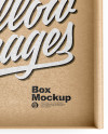 Opened Kraft Paper Box Mockup