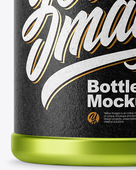Metallized Plastic Pills Bottle Mockup