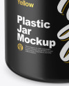 Glossy Jar Mockup - Front View (High-Angle Shot)