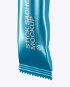 Metallic Stick Sachet Mockup - Half Side View