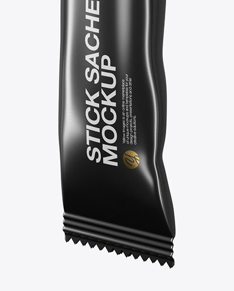 Glossy Stick Sachet Mockup - Half Side View