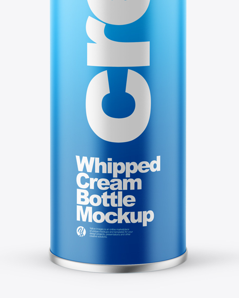 Whipped Cream Bottle Mockup