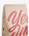 500g Kraft Coffee Bag Mockup - Half Side View