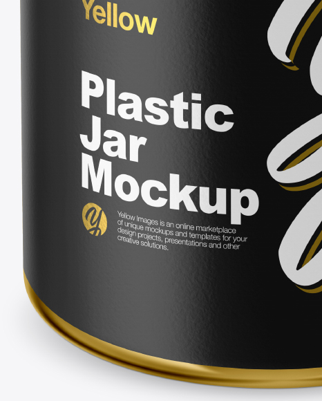 Metallic Jar Mockup - Front View (High-Angle Shot)