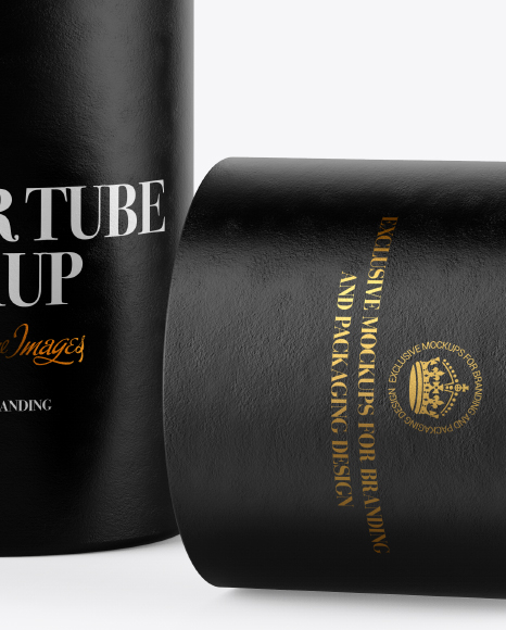 Opened Paper Tube Mockup