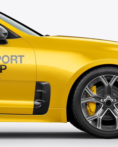 Sport Car Mockup - Side View