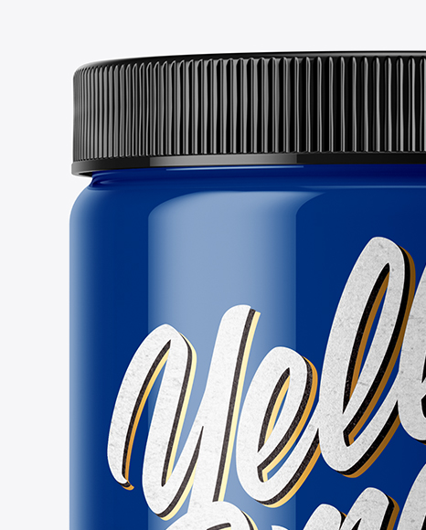 Glossy Plastic Jar Mockup