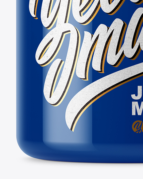 Glossy Plastic Jar Mockup