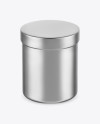 Metallic Jar Mockup - Front View (High-Angle Shot) Metallic Jar Mockup - Front View (High-Angle Shot)