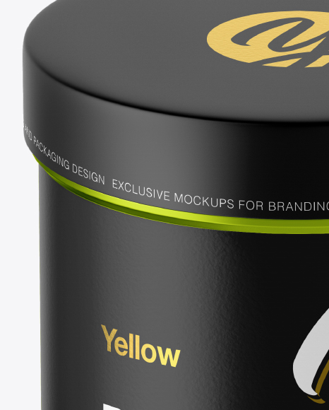 Metallic Jar Mockup - Front View (High-Angle Shot) Metallic Jar Mockup - Front View (High-Angle Shot)