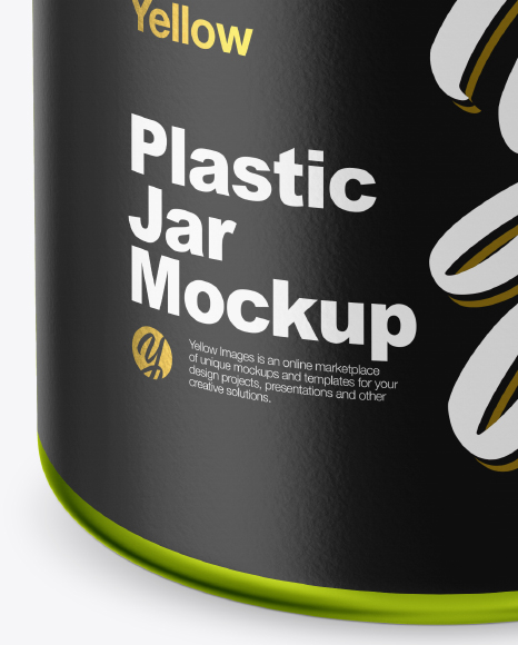 Metallic Jar Mockup - Front View (High-Angle Shot) Metallic Jar Mockup - Front View (High-Angle Shot)