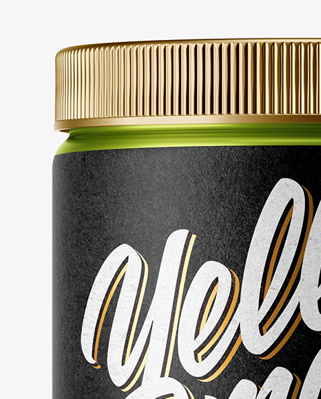 Metallized Plastic Jar Mockup