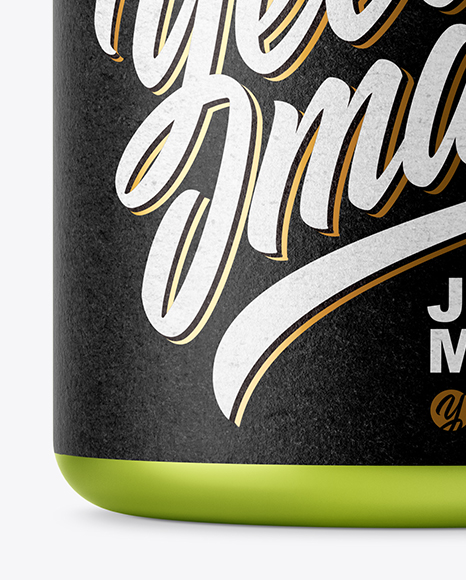 Metallized Plastic Jar Mockup