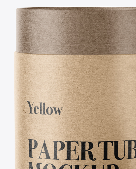 Opened Kraft Paper Tube Mockup