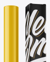 Glossy Cosmetic Bottle w/ Paper Box Mockup
