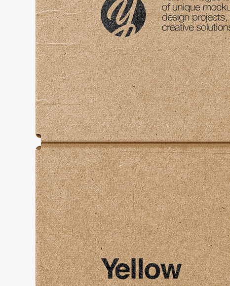 Four Kraft Boxes Mockup - Side View