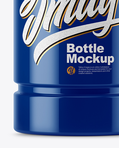 Glossy Plastic Bottle Mockup