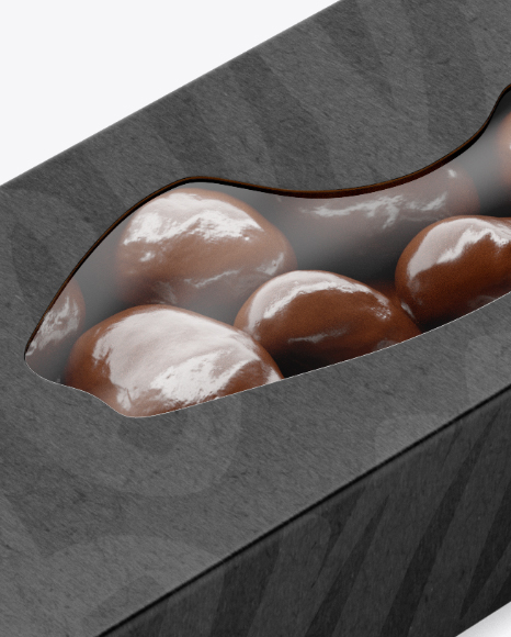 Box w/ Chocolate Nuts Mockup