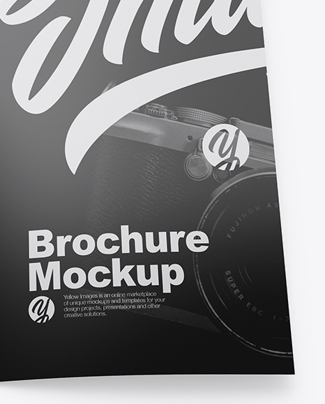 Glossy Brochure Mockup - Top View