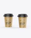 Coffee Cups Holder Mockup - Half Side View