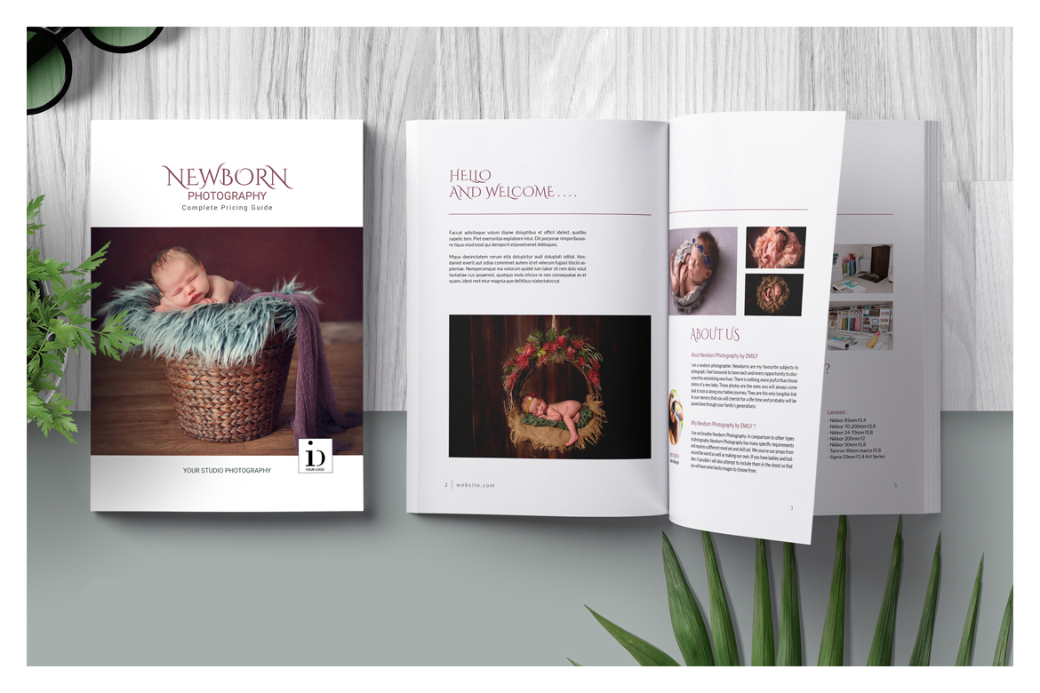 Newborn Photography Magazine Template