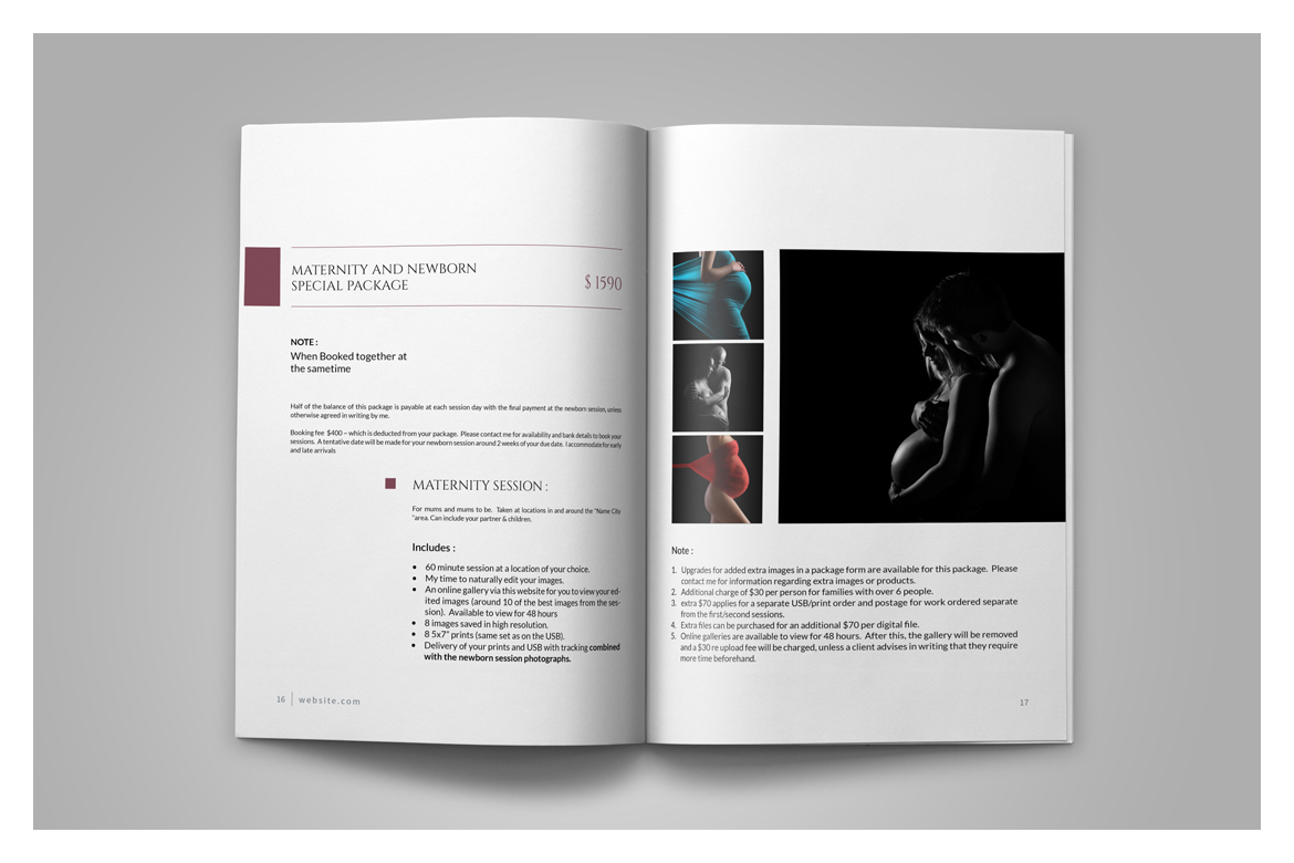 Newborn Photography Magazine Template Newborn Photography Magazine Template