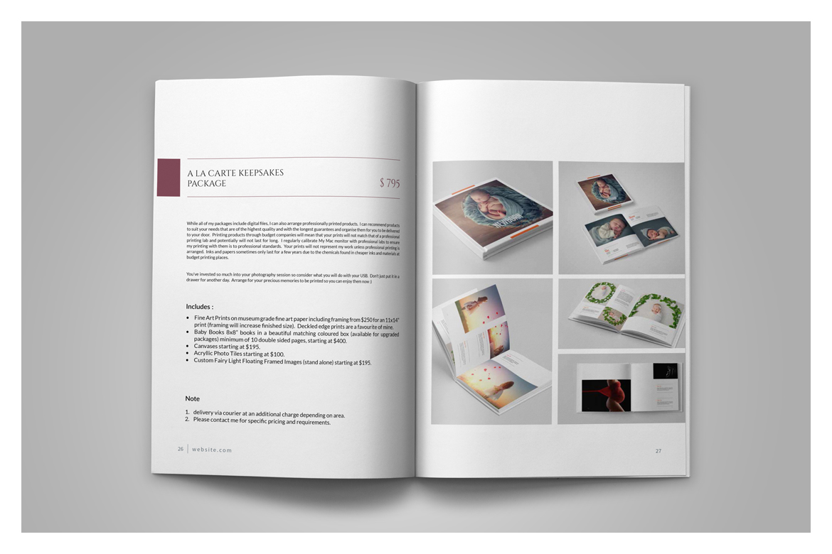 Newborn Photography Magazine Template Newborn Photography Magazine Template