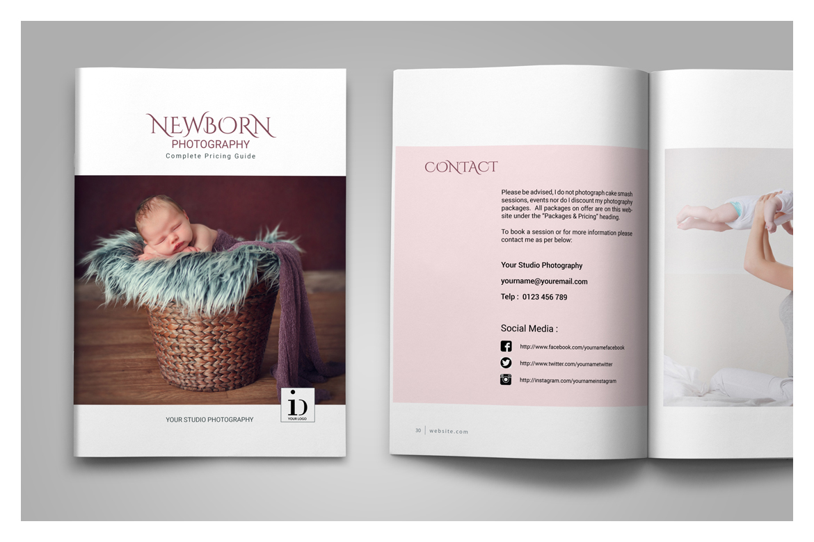 Newborn Photography Magazine Template