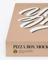 Pizza Kraft Box Mockup - Front View