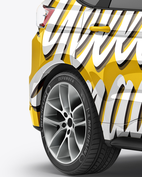 SUV Сrossover Mockup - Half Side View (Eye-level Shot)
