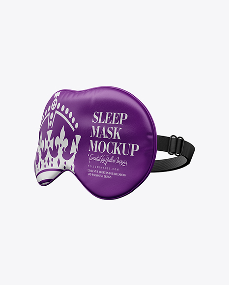 Silk Sleep Mask Mockup - Half Side View