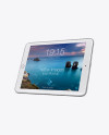 Horizontal iPad Mockup - Half Side View