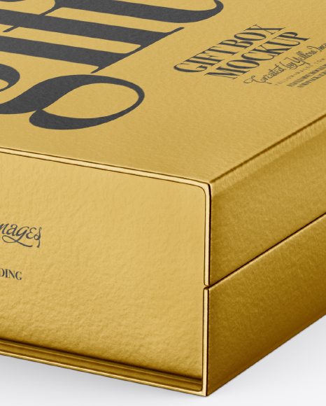 Metallic Box Mockup