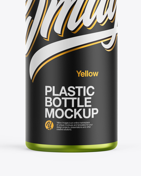 Metallized Plastic Bottle Mockup