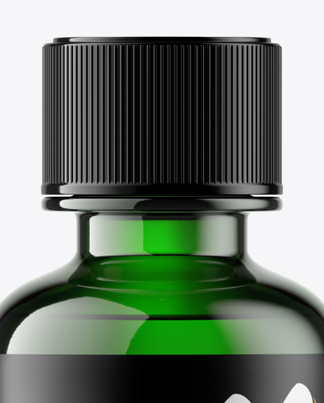 Green Glass Bottle Mockup