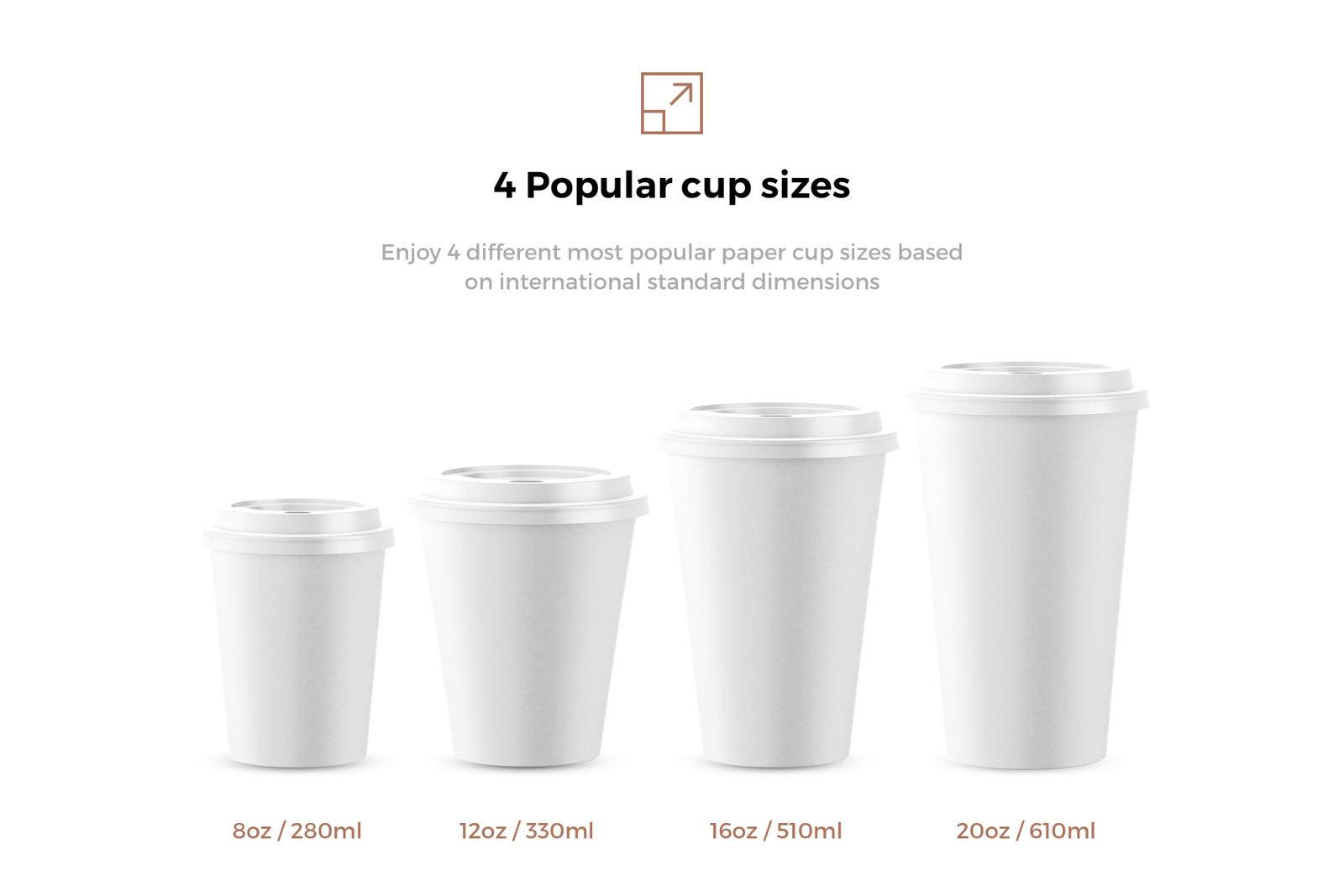 24x Paper Cups Mockups 24x Paper Cups Mockups