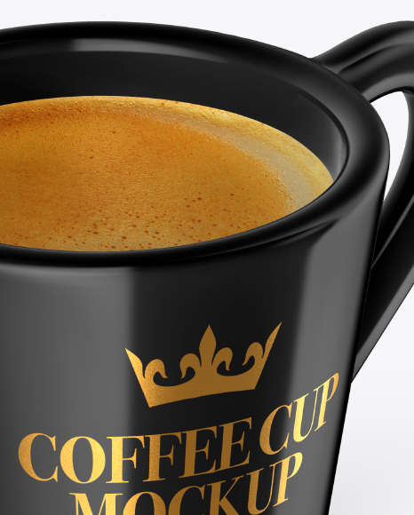 Glossy Coffee Cup Mockup