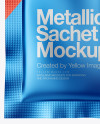 Matte Metallic Sachet Mockup