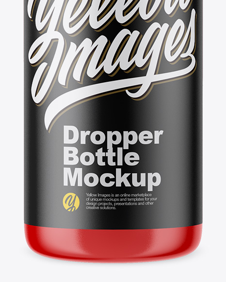 Glossy Dropper Bottle Mockup