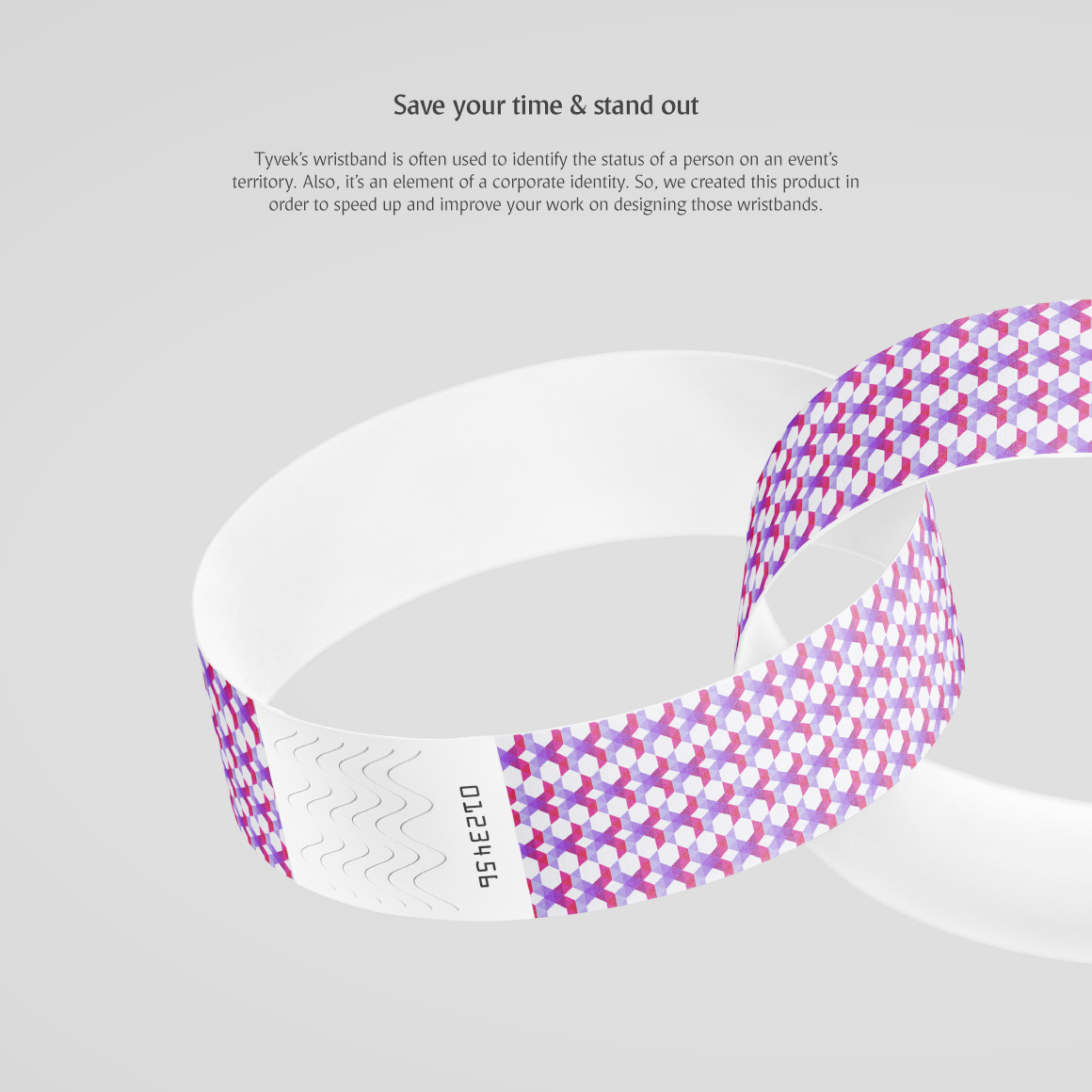 Tyvek Wristband Mockups Set