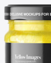 Clear Glass Lemon Jam Jar Mockup