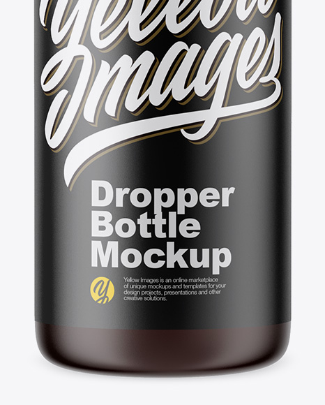 Amber Dropper Bottle Mockup