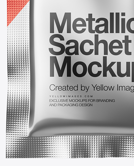 Metallic Sachet Mockup