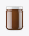 Clear Glass Jar with Chocolate Paste Mockup